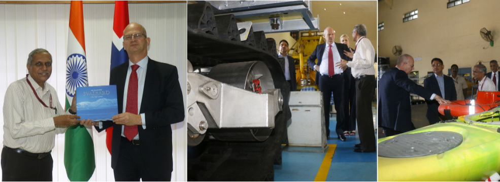 Dr.M.A.Atmanand, Director, MoES NIOT briefed about the projects handled and lab facilities at MoES NIOT to the delegates of Norway.